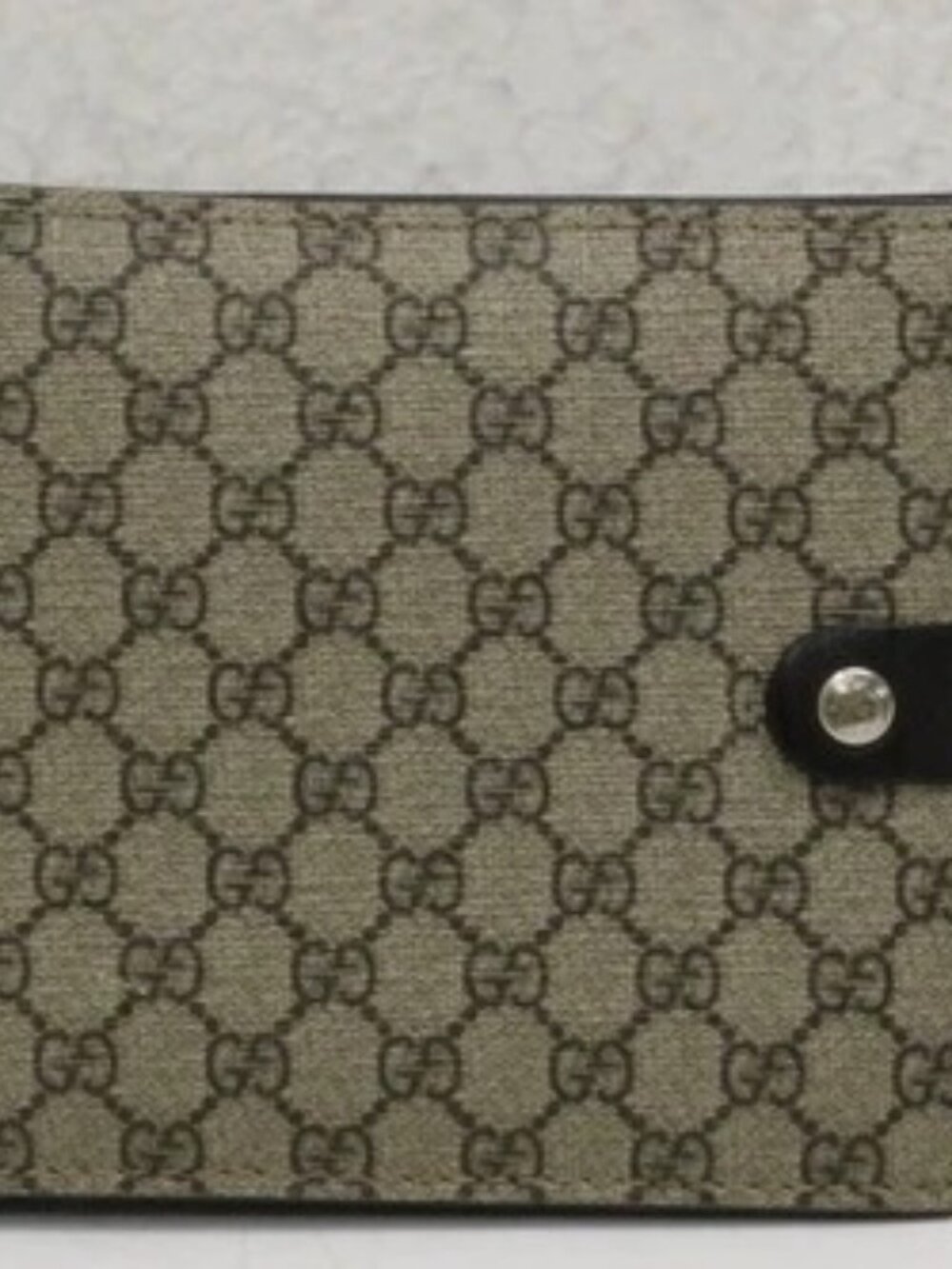 Gucci GG Supreme Monogram Bi-Fold Wallet Dark Brown
